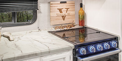 2022 Venture RV SportTrek ST327VIK Travel Trailer Kitchen Cabinets