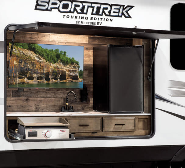 2024 Venture RV SportTrek Touring Edition STT343VIK Travel Trailer Exterior Kitchen