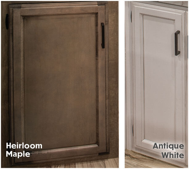 2024 Venture RV SportTrek Travel Trailer Heirloom Maple and Antique White Cabinet Doors