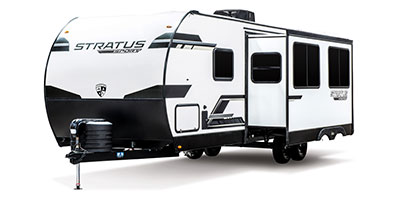 2024 Venture RV Stratus Sport SR289VBHS Travel Exterior Front 3-4 Off Door Side with Slide Out