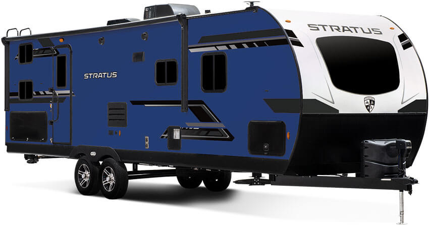 2024 Venture RV Stratus SR281VBH Travel Trailer Exterior Indigo Blue