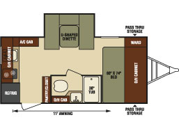 2016 Venture RV Sonic Lite SL167VMS Travel Trailer Floorplan