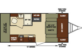 2016 Venture RV Sonic Lite SL169VBH Travel Trailer Floorplan