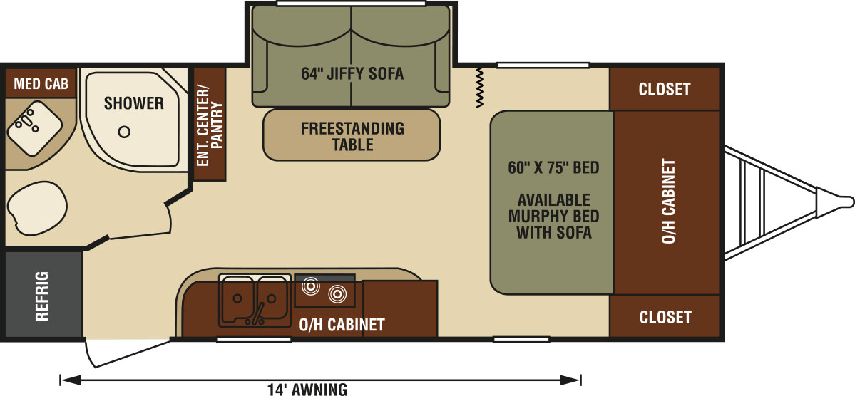 2016 Venture RV Sonic SN200VML Travel Trailer Floorplan