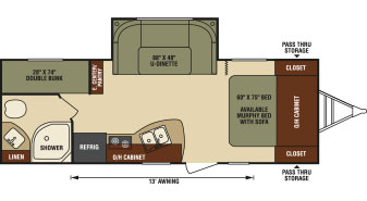 2016 Venture RV Sonic SN220VBH Travel Trailer Floorplan