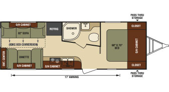 2016 Venture RV Sonic SN230VRL Travel Trailer Floorplan