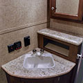 2016 Venture RV Sonic SN220VRB Travel Trailer Vanity