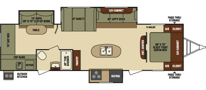 2016 Venture RV SportTrek ST320VIK Travel Trailer Floorplan