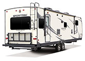 2018 Venture RV SportTrek Touring Edition STT322VRL Travel Trailer Exterior Rear 3-4 Door Side