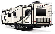 2018 Venture RV SportTrek Touring Edition STT333VFK Travel Trailer Exterior Rear 3-4 Off Door Side