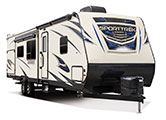 2018 Venture RV SportTrek ST327VIK Travel Trailer Exterior Front 3-4 Door Side