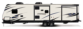 2018 Venture RV SportTrek ST327VIK Travel Trailer Exterior Side Profile Off Door Side