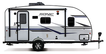 2019 Venture RV Sonic Lite SL168VRB Travel Trailer Exterior Side Profile Door Side