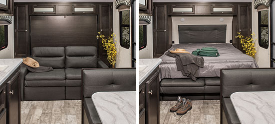 2019 Venture RV Sonic SN190VRB Travel Trailer Sofa