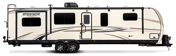 2019 Venture RV SportTrek Touring Edition STT333VRE Travel Trailer Exterior Side Profile Door Side