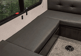 2019 Venture RV SportTrek ST221VRB Travel Trailer Dinette Seat Storage