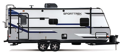 2019 Venture RV SportTrek ST221VRB Travel Trailer Exterior Side Profile Door Side