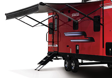 Stratus SR261VRL Travel Trailer Exterior Awning and Flip-Up Entry Step