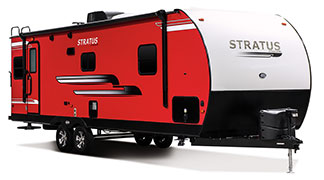 2019 Venture RV Stratus SR261VRL Travel Trailer Exterior Front 3-4 Door Side