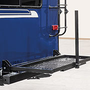 2019 Venture RV Stratus SR271VRS Travel Trailer Exterior Rack Shown in Indigo Blue