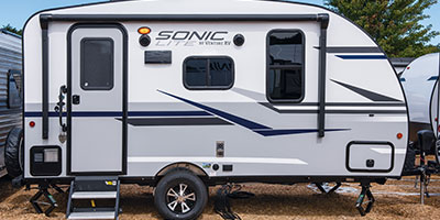 2019 Venture RV Sonic Lite SL150VRK Travel Trailer Exterior Side Profile Door Side
