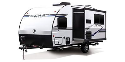 2019 Venture RV Sonic Lite SL169VMK Travel Trailer Exterior Front 3-4 Off Door Side Slide Out