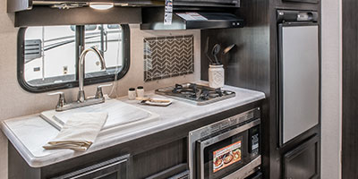 2019 Venture RV Sonic Lite SL169VUD Travel Trailer Kitchen