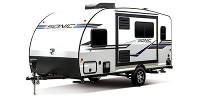 2020 Venture RV Sonic Lite SL169VMK Travel Trailer Exterior Front 3-4 Off Door Side