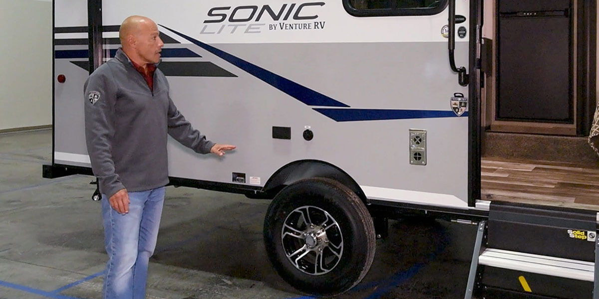 2020 Venture RV Sonic Lite SL169VMK Travel Trailer Exterior Features Video