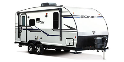 2019 Venture RV Sonic SN200VML Travel Trailer Exterior Front 3-4 Door Side