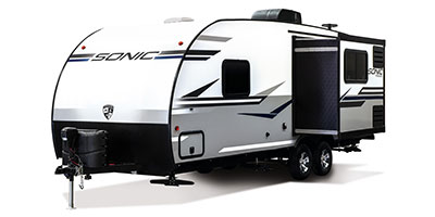 2019 Venture RV Sonic SN231VRK Travel Trailer Exterior Front 3-4 Off Door Side Slide Out