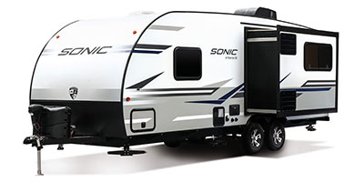 2019 Venture RV Sonic SN231VRL Travel Trailer Exterior Front 3-4 Off Door Side Slide Out