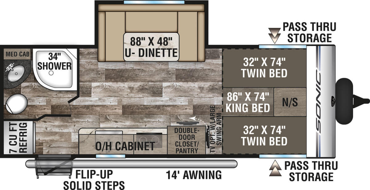 2020 Sonic Floorplans Venture RV