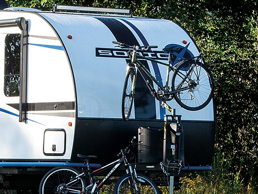 2020 Venture RV Sonic X SN220VRBX Travel Trailer Front Mounted Bike Rack