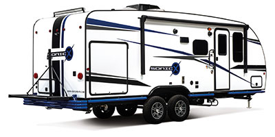 2020 Venture RV Sonic X SN211VDBX Travel Trailer Exterior Rear 3-4 Door Side