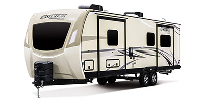 2019 Venture RV SportTrek Touring Edition STT293VRK Travel Trailer Exterior Front 3-4 Off Door Side