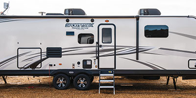 2019 Venture RV SportTrek Touring Edition STT302VRB Travel Trailer Exterior Side Profile Door Side