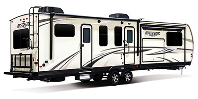 2019 Venture RV SportTrek Touring Edition STT333VFK Travel Trailer Exterior Rear 3-4 Door Side