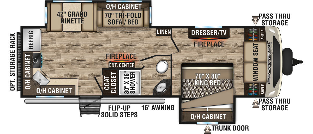 2020 Venture RV SportTrek Touring Edition STT272VRK Travel Trailer Floorplan