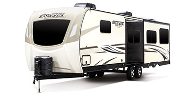 2020 Venture RV SportTrek Touring Edition STT272VRK Travel Trailer Exterior Fron 3-4 Off Door Side with Slide Out