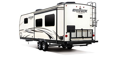 2020 Venture RV SportTrek Touring Edition STT272VRK Travel Trailer Exterior Rear 3-4 Off Door Side