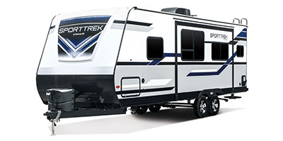 2019 Venture RV SportTrek ST251VRK Travel Trailer Exterior Front 3-4 Off Door Side