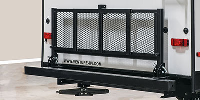2019 Venture RV SportTrek ST312VIK Travel Trailer Exterior Rack Folded