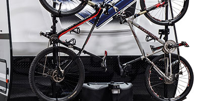 2019 Venture RV SportTrek ST327VIK Travel Trailer Exterior Front Bike Rack