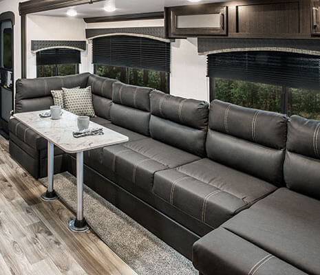 2020 Venture RV SportTrek ST327VIK Travel Trailer Show Sofa