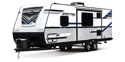 2020 Venture RV SportTrek ST241VMS Travel Trailer Exterior Front 3-4 Off Door Side