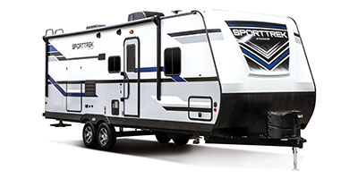 2020 Venture RV SportTrek ST271VMB Travel Trailer Exterior Front 3-4 Door Side
