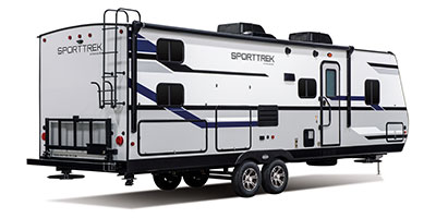 2020 Venture RV SportTrek ST281VBH Travel Trailer Exterior Rear 3-4 Door Side