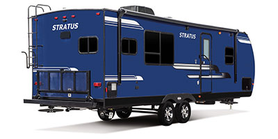2019 Venture RV Stratus SR261VRK Travel Trailer Exterior Rear 3-4 Door Side