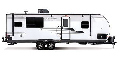 2019 Venture RV Stratus SR261VRK Travel Trailer Exterior Side Profile Door Side Shown in Polar White